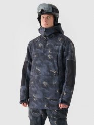 4F Kurtka snowboardowa membrana 8000 męska - multikolor L. Brązowe kurtki sportowe męskie 4F, na zimę, l, bez wzorów, z dzianiny, z kapturem, narciarskie. W wyprzedaży za 299.99 zł.