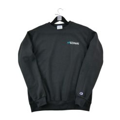 Second life - Męski czarny sweter - Jak nowy. Czarne swetry męskie Champion, m, bez wzorów, z materiału, eleganckie, bez kołnierzyka, bez ramiączek. Za 63.86 zł.