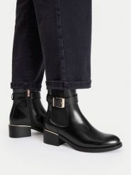 MEXX Botki CEO-WS6581-08 Czarny. Czarne botki damskie Mexx, bez wzorów, ze skóry, bez obcasa, na płaskiej podeszwie, bez zapięcia. Za 249.99 zł.