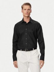 KARL LAGERFELD Koszula 605084 562791 Czarny Regular Fit. Czarne koszule męskie KARL LAGERFELD, m, bez wzorów, ze lnu, bez kołnierzyka, bez ramiączek. Za 459.99 zł.