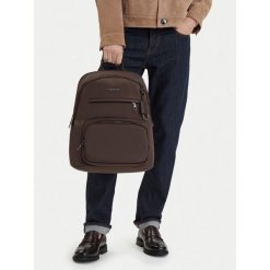Plecak GINO ROSSI. Brązowe plecaki męskie Gino Rossi, bez wzorów. Za 299.99 zł.