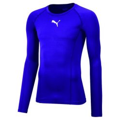 Koszulka termoaktywna sportowa męska Puma LIGA Baselayer. Fioletowe koszulki sportowe męskie Puma, l, bez wzorów, bez ramiączek, do piłki nożnej. Za 139.00 zł.
