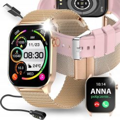 SMARTWATCH DLA SENIORA POMIAR CUKRU CIŚNIENIA TĘTNA TEMPERATURY MENU PL. Zegarki smartwatch JG Smart, bez wzorów. Za 229.99 zł.