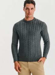 PAKO LORENTE - szary sweter męski z kaszmirem. Szare swetry męskie Pako Lorente, na jesień, l, bez wzorów, z bawełny, bez kołnierzyka, bez ramiączek. Za 359.99 zł.