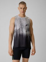 4F Koszulka do biegania regular szybkoschnąca męska - czarna S. Czarne t-shirty męskie 4F, m, bez wzorów, z materiału, bez kołnierzyka, bez ramiączek. Za 119.99 zł.