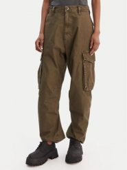 G-Star Raw Spodnie materiałowe D28756-D388 Zielony Boyfriend Fit. Zielone spodnie materiałowe damskie G-Star Raw, bez wzorów, z bawełny, retro. Za 509.99 zł.