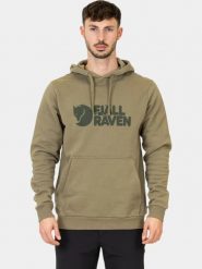 Sweter męski Fjallraven Logo. Zielone swetry męskie Fjällräven, m, bez wzorów, z bawełny, eleganckie, bez kołnierzyka, bez ramiączek. Za 647.10 zł.