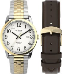 Zegarek Timex Zegarek męski Timex TWG063100 srebrny. Szare zegarki męskie Timex, bez wzorów, srebrne. Za 413.00 zł.