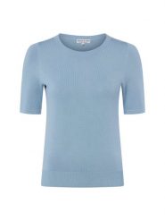 Marie Lund Sweter Kobiety drobna dzianina niebieski, S. Niebieskie swetry nierozpinane damskie Marie Lund, s, bez wzorów, z dzianiny, bez kołnierzyka, bez ramiączek. Za 159.95 zł.
