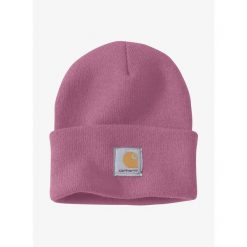 Czapka zimowa Carhartt Watch Hat - woodrose. Czerwone czapki damskie Carhartt, na zimę, bez wzorów. Za 70.99 zł.