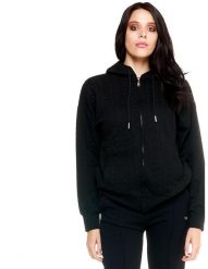 Damski pleciony sweter z kapturem Leone Greyss. Czarne swetry nierozpinane damskie LEONE 1947 APPAREL, l, bez wzorów, z dzianiny, sportowe, bez kołnierzyka, bez ramiączek. Za 168.36 zł.