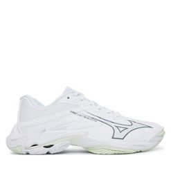 Buty halowe Mizuno. Białe obuwie sportowe damskie Mizuno, bez wzorów, bez zapięcia, mizuno wave. Za 689.99 zł.