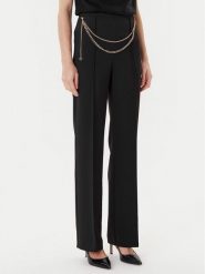 TWINSET Spodnie palazzo 252TP2281 Czarny Wide Leg. Czarne spodnie materiałowe damskie Twinset, bez wzorów, z materiału. Za 739.99 zł.