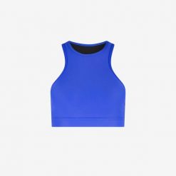 Damski bikini top racerfront wiązany do pływania & surfingu - Niebieski. Niebieskie bikini WALLIEN, bez wzorów. W wyprzedaży za 207.20 zł.