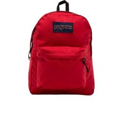 Plecak szkolny Jansport SuperBreak One Red Tape. Czerwone plecaki męskie Jansport, bez wzorów. Za 166.10 zł.
