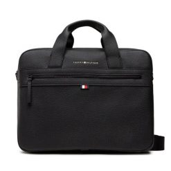 Torba na laptopa Tommy Hilfiger. Czarne torby na laptopa damskie Tommy Hilfiger, bez wzorów. Za 379.99 zł.