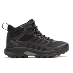 Buty trekkingowe - męskie - Merrell Speed Strike 2 Mid GORE-TEX - czarne. Czarne trekkingi męskie Merrell, z gore-texu, bez zapięcia. Za 499.00 zł.