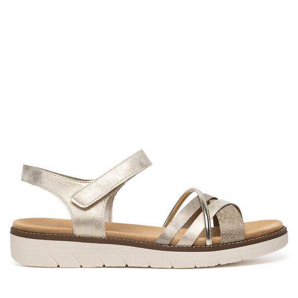 Sandały Remonte. Szare sandały damskie Remonte, bez wzorów, bez obcasa, na płaskiej podeszwie, bez zapięcia. Za 339.99 zł.