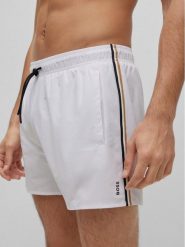 Boss Szorty kąpielowe Iconic 50491594 Biały Regular Fit. Białe kąpielówki męskie Boss, bez wzorów, z syntetyku. Za 279.99 zł.