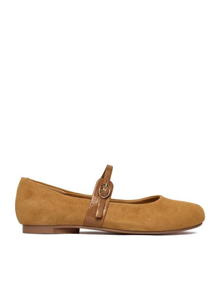 Lasocki Baleriny CEO-WS1166-01 Brązowy. Brązowe balerinki damskie Lasocki, bez wzorów, ze skóry, bez obcasa, bez zapięcia. Za 199.99 zł.