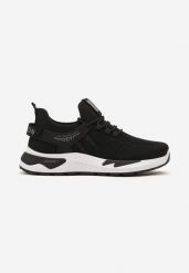 Czarno-Szare Buty Sportowe z Elastyczną Cholewką i Sznurowaniem oraz Tłoczoną Podeszwą Mitina. Czarne buty sportowe męskie Born2be, bez wzorów, bez zapięcia. Za 89.99 zł.