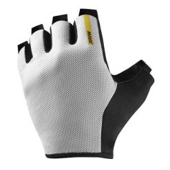 Rękawiczki rowerowe krótkie na półsezon Mavic Essential Gel. Białe rękawiczki damskie MAVIC, bez wzorów. Za 180.50 zł.
