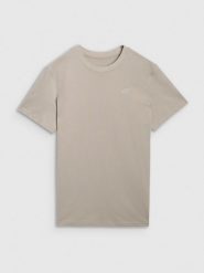 4F T-shirt regular gładki męski - szary S. Szare t-shirty męskie 4F, m, bez wzorów, z bawełny, bez kołnierzyka, bez ramiączek. Za 49.99 zł.