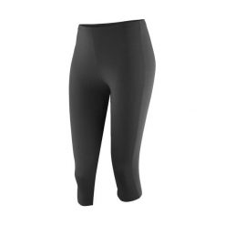 Damskie legginsy Spiro Impact Softex®. Czarne legginsy damskie SPIRO, bez wzorów, z elastanu. Za 67.25 zł.