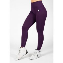 Legginsy sportowe damskie Neiro Bezszwowe. Fioletowe legginsy damskie GORILLA WEAR, l, bez wzorów, na fitness i siłownię. Za 213.00 zł.