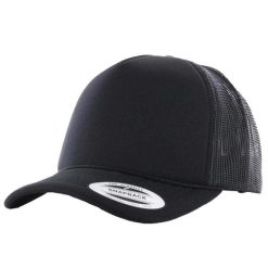 Czapka Z Daszkiem Foam Curved Peak Trucker Cap. Czarne czapki damskie FLEXFIT, bez wzorów, z materiału. Za 49.99 zł.