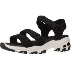 Sandały SKECHERS 31514S Czarny. Czarne sandały damskie Skechers, bez wzorów, z materiału, bez obcasa, bez zapięcia. Za 260.99 zł.
