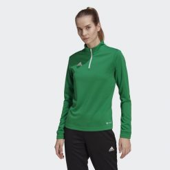 Bluza piłkarska damska Adidas Entrada 22 Training Top. Białe bluzy damskie Adidas, s, bez wzorów, sportowe, bez ramiączek, bez kaptura. Za 113.97 zł.
