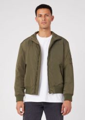 WRANGLER BOMBER JACKET MĘSKA KURTKA PRZEJŚCIOWA MILITARE W4C5W3G40 112322660. Kurtki męskie Wrangler, m, bez wzorów, bez kaptura. Za 309.99 zł.