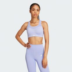 Biustonosz TLRD Impact Training High-Support. Niebieskie bielizna sportowa damska Adidas, xs, bez wzorów, z materiału. Za 279.00 zł.