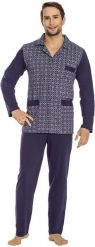 Luna Piżama męska 797 granatowa r. 2XL. Piżamy męskie Luna, m, bez wzorów, bez kołnierzyka, bez ramiączek. Za 143.80 zł.