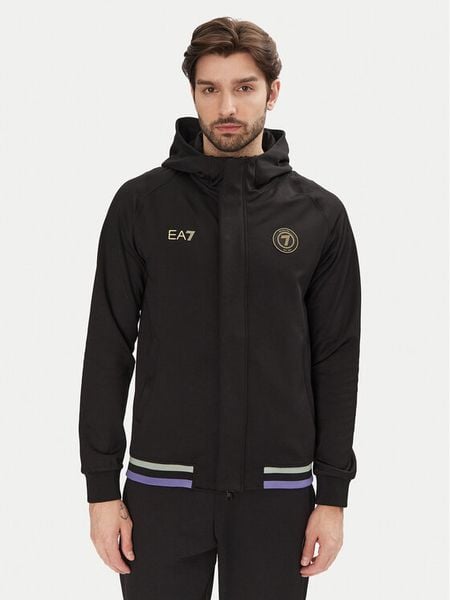 EA7 Emporio Armani Bluza 7M000259 AF13526 UC001 Czarny Regular Fit. Czarne bluzy męskie EA7 Emporio Armani, m, bez wzorów, z syntetyku, bez ramiączek, bez kaptura. Za 339.99 zł.