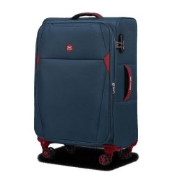 Walizka miękka średnia DIPPER Wings 24" BLUE. Niebieskie walizki damskie Wings, bez wzorów, z materiału, średnie. Za 219.90 zł.