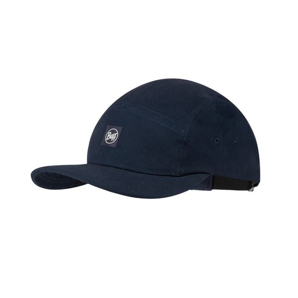 Czapka z daszkiem BUFF 5 PANEL VENTURE CAP SOLID NAVY. Niebieskie czapki damskie Buff, na lato, bez wzorów, z bawełny, eleganckie. Za 119.99 zł.