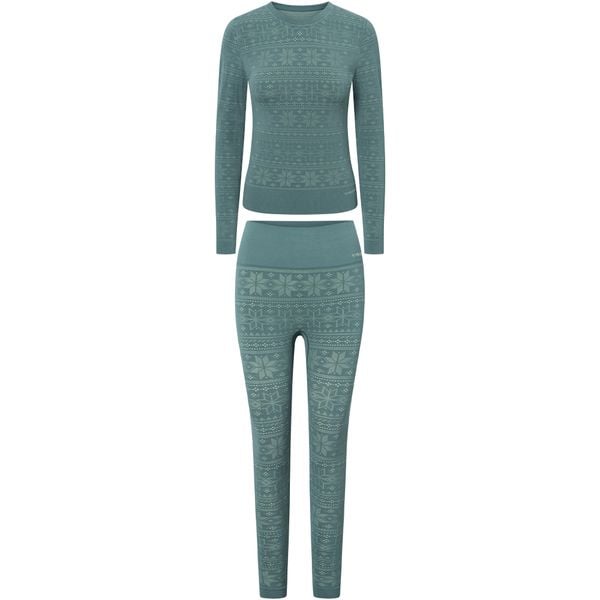 Bielizna damska VIKING Sigrid Lady Set Bamboo. Zielona bielizna sportowa damska Viking, bez wzorów. Za 239.90 zł.