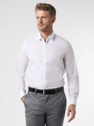 Finshley & Harding London Koszula z wywijanymi mankietami Mężczyźni Slim Fit Bawełna biały, 37-38. Białe koszule męskie Finshley & Harding London, m, bez wzorów, z bawełny, bez kołnierzyka, bez ramiączek. Za 279.95 zł.