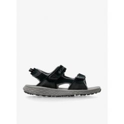 Sandały turystyczne męskie Columbia Konos Hiker 3-Strap. Czarne buty zimowe męskie Columbia, bez wzorów, bez obcasa, bez zapięcia. Za 240.99 zł.