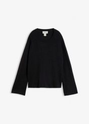 Cienki sweter. Zielone swetry nierozpinane damskie bonprix, bez wzorów, bez kołnierzyka, bez ramiączek. Za 109.99 zł.
