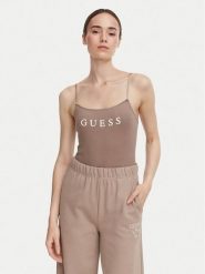 Guess Body O5RM11 KBBU1 Brązowy Regular Fit. Brązowe body Guess, z aplikacjami, z syntetyku. Za 154.99 zł.