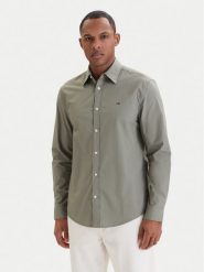 Tommy Jeans Koszula DM0DM22026 Zielony Regular Fit. Zielone koszule męskie Tommy Jeans, m, bez wzorów, z bawełny, bez kołnierzyka, bez ramiączek. Za 329.99 zł.