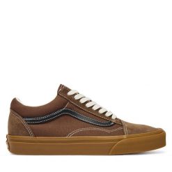 Tenisówki Vans. Brązowe trampki i tenisówki damskie Vans, bez wzorów, bez zapięcia. Za 399.99 zł.