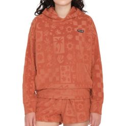 Bluza sportowa damska Volcom Sunny Wild Terry. Brązowe bluzy damskie Volcom, s, bez wzorów, z bawełny, sportowe, bez ramiączek, bez kaptura. W wyprzedaży za 319.25 zł.