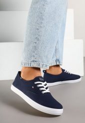 Granatowe Basicowe Tenisówki Vices Hallriva. Niebieskie trampki i tenisówki damskie Renee, bez wzorów, z jeansu, bez zapięcia. Za 44.99 zł.
