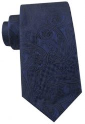 Krawat Męski - Angelo di Monti - Ciemnoniebieski, Paisley. Niebieskie krawaty i muchy Angelo di Monti, bez wzorów, z tkaniny, eleganckie. Za 45.00 zł.