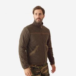 Kurtka outdoor Solognac 500. Czarne kurtki męskie SOLOGNAC, na lato, m, bez wzorów, z materiału, sportowe, bez kaptura. Za 149.99 zł.