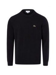 Lacoste sweter z cienkiej dzianiny Mężczyźni czarny, 3. Czarne swetry męskie Lacoste, l, bez wzorów, z dzianiny, biznesowe, bez kołnierzyka, bez ramiączek. Za 499.95 zł.